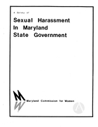 A Survey of Sexual Harassment in Maryland State Government