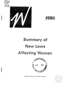 1984 Summary of New Laws Affecting Women