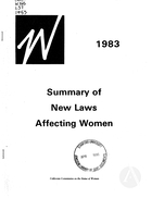 1983 Summary of New Laws Affecting Women