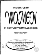 The Status of Women in Kentucky State Agencies: Tenth Report