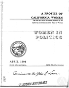 A Profile of California Women: Women in Politics
