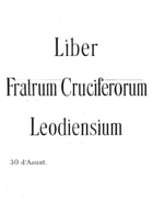 Liber Fratrum Cruciferorum Leodiensium
