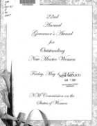 22nd Annual Governor's Award for Outstanding New Mexico Women