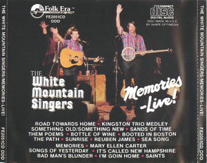 The White Mountain Singers: Memories - Live!