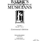 Baker's Biographical Dictionary of Musicians, vol. 3