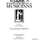 Baker's Biographical Dictionary of Musicians, vol. 5