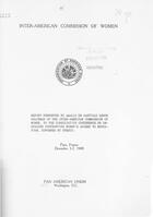 REPORT PRESENTED BY AMALIA DE CASTILLO LEDON, CHAIRMAN OF THE INTER-AMERICAN COMMISSION OF WOMEN, TO THE CONSULTATIVE CONFERENCE ON OBSTACLES CONFRONTING WOMEN'S ACCESS TO EDUCATION CONVENED BY UNESCO Paris, December 5-7, 1949