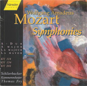 Mozart: Symphonies KV 114, 134, 201