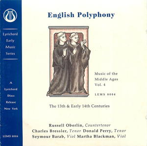 English Polyphony of the 13th and Early 14th Centuries