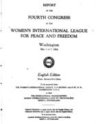 Fourth International Congress of the Women's International League for Peace and Freedom