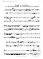 Sonata No. 1 for Transverse Flute, Oboe, or Violin Solo and Basso continuo, C Minor