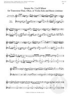 Sonata No. 2 for Transverse Flute, Oboe, or Violin Solo and Basso continuo, D Minor