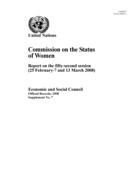 Report on the 52nd Session, New York, 25 February-7 and 13 March 2008