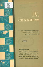 IVth Congress of the Women's International Democratic Federation, Vienna, 1-5 June 1958