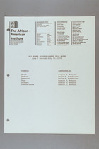 African American Institute (AAI) Women in Development Trip Notes, 7 June -15 July 1978