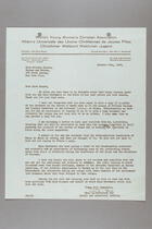 Letter from Evelyn Fox to Dorothy Kenyon, October 25, 1939