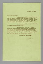 Letter from Alice Stetten to Mrs. Cummings, October 10, 1950