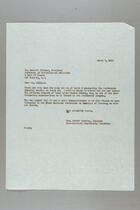 Letter from Alice Stetten to Kenneth Holland, March 9, 1956