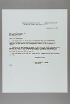 Letter from Mrs. Robert Leyden to Mrs. Guido Pantaleoni, Jr., September 11, 1953