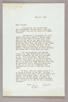 Letter from Doris Mills to Jessie Lloyd O'Connor, May 17, 1955