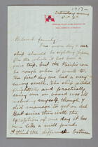 Letter from Madeleine Z. Doty to Beloved Family, October 6, 1917