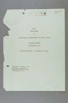 First Convention of International Conference of Working Women, Washington D.C., 28 October 1919: Proceedings of the First Day
