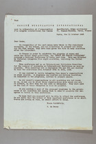 Letter from N. de Barry of the Comité d'Initiative International, to Mary van Kleeck, 11 October, 1945