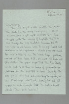 Letter from Ruth Lois Hill to Daisy Gilmour, September 24, 1957