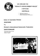 Response to Women's International Democratic Federation Questionnaire (International Council Meeting October 10-15, 1983, Budapest, Hungary)