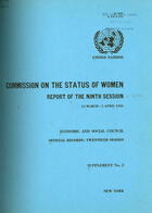 Commission on the Status of Women: Report of the Ninth Session, 14 March - 1 April 1955
