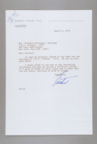 Letter from Esther Peterson to Mildred Persinger, March 5, 1975