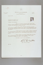 Letter from Raul H. Castro to International Women's Year Conference in Mexico City, June 9, 1975