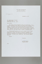 Letter from Adrienne Germain to Mildred Persinger, September 4, 1975
