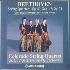 Beethoven Qts. Opp. 59 & 74, Colorado String Quartet - 20th Anniversary Release