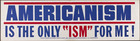 Americanism is the Only 
