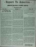 Wilcox Collection of Contemporary Political Movements, Volume 2, Issue 2, Report to America, Vol. 2 no. 2