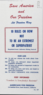 10 Rules on How Not to be an Extremist or Superpatriot