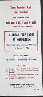 A Cuban Exile Looks at Communism