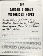 1967: Danger Signals, Victorious Hopes