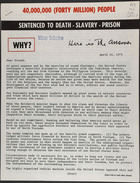 40,000,000 (FORTY MILLION) PEOPLE SENTENCED TO DEATH - SLAVERY - PRISON