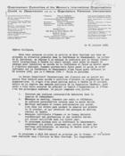 Letter from Laura Dreyfus-Barney and Laura Puffer Morgan to Disarmament Committee of the Women's International Organisations, July 21, 1933