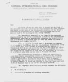 Letter from President of the International Council of Women to the Presidents of National Councils, August 23rd, 1933