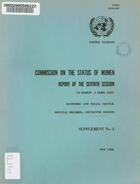 Commission on the Status of Women: Report of the Seventh Session, 16 March - 3 April 1953