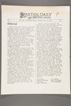 Editorial, Spartan Daily, Vol. 1 no. 1, May 12, 1970