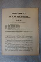 Declarations Made to the Rt. Hon. Arthur Henderson, President of the Conference for the Reduction and Limitation of Armaments on June 13th, 1932