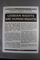 Lesbian Rights are Human Rights! Emergency Response Network of the International Gay and Lesbian Human Rights Commission, Special Issue of the IGLHRC Action Alert, September 1995