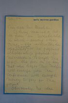 Letter from Mrs. Myron Gordon to Louise Backus, November 5, 1971