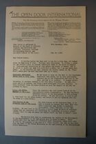 Letter from Winifred LeSueur to Members of Open Door International, December 20, 1934