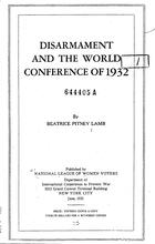 Disarmament and the World Conference of 1932