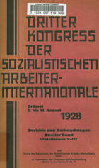 Bericht über die dritten internationale Frauenkonferenz der S.A.I.: Salle des Conferences des Volkshauses in Brüssel, 3.-4. august 1928, Abteilung VIII